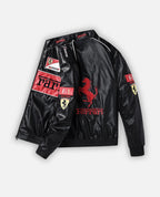 FERRARI F1 VINTAGE LEATHER JACKET - RED EDITION