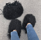 Fluffy Plush Fuzzy Faux Mongolian set