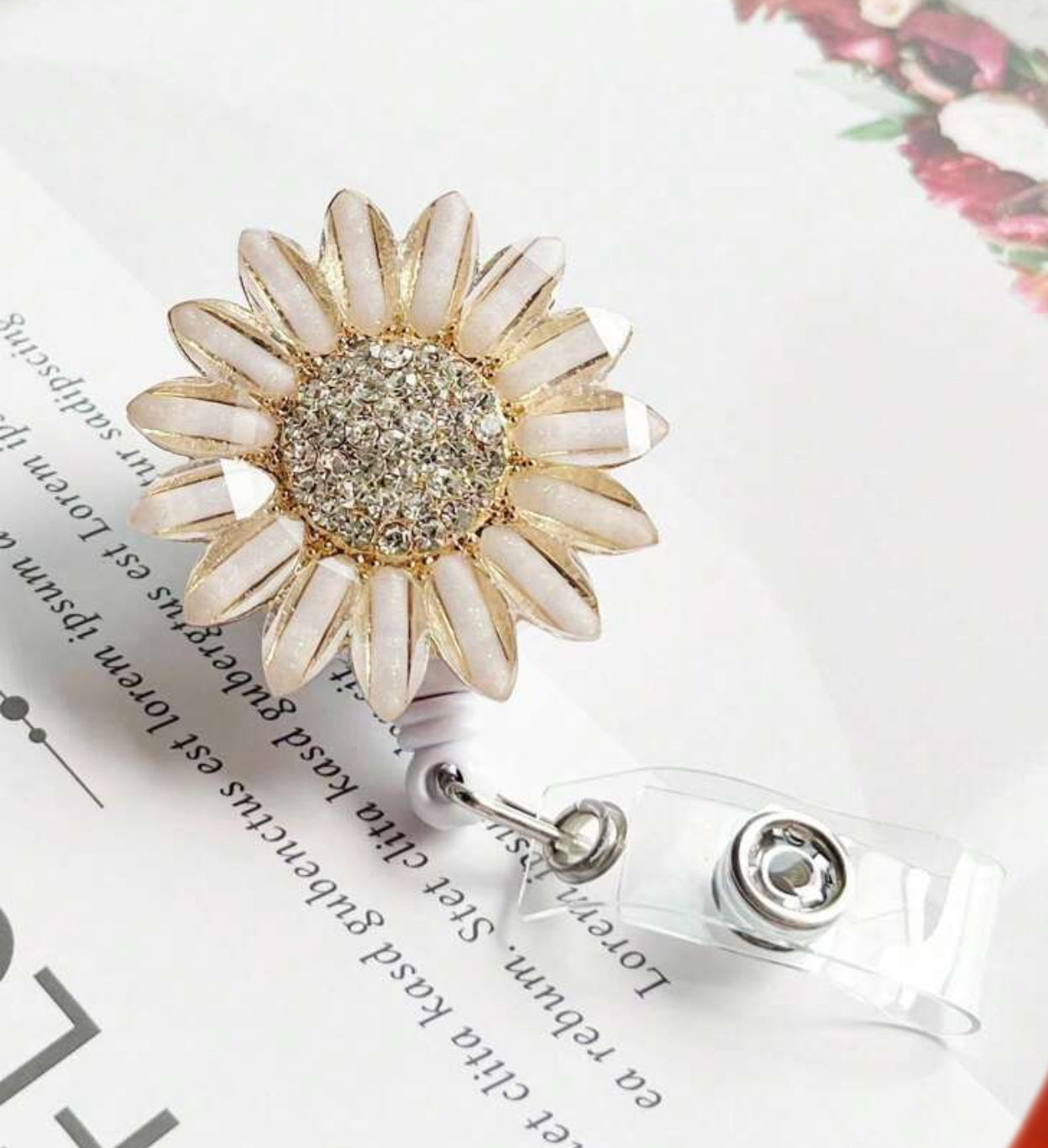 Flower -Badge reel