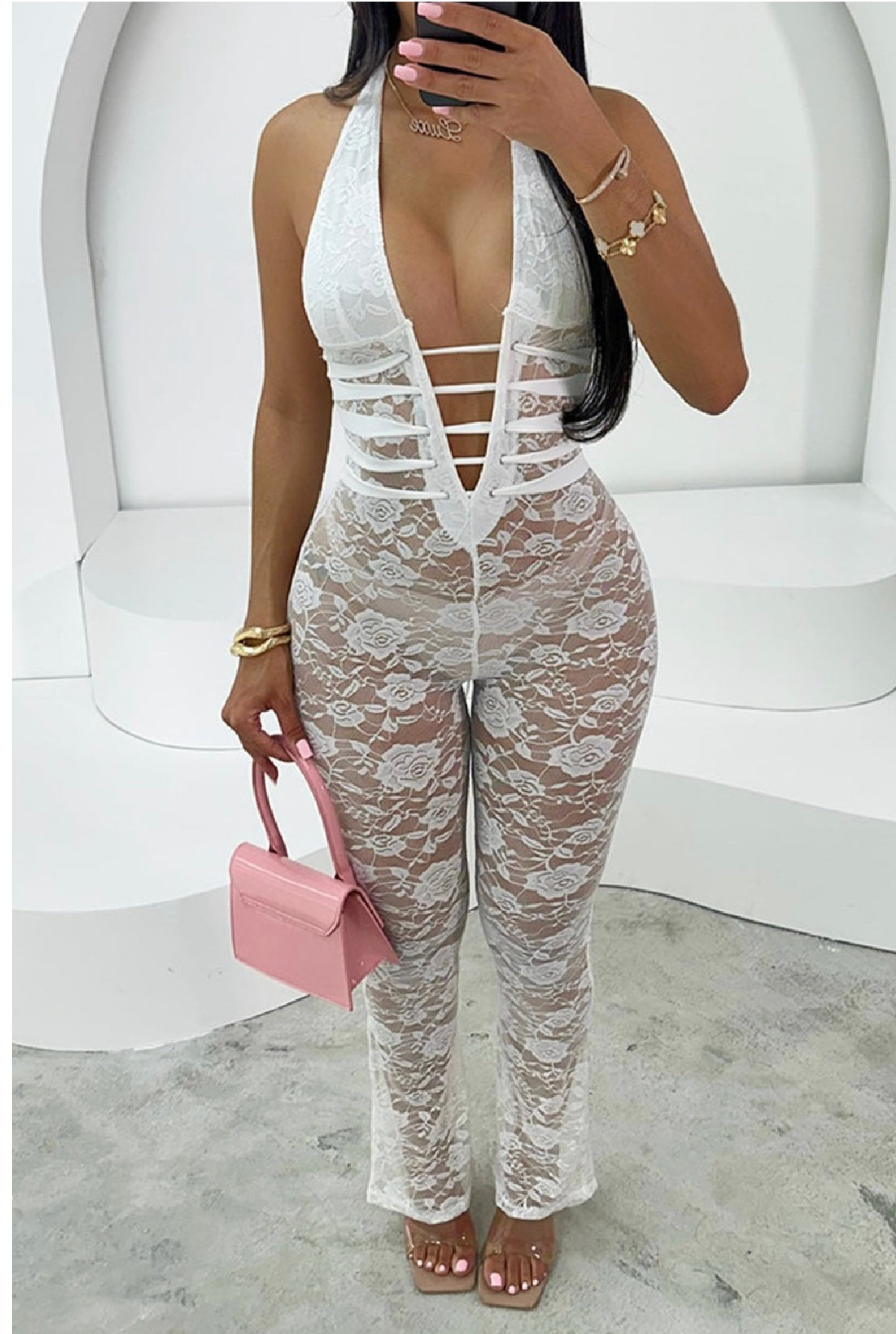Bad & Bougie Bodysuit-white